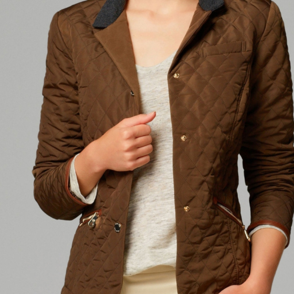Massimo Dutti Classic quilted blazer jacket